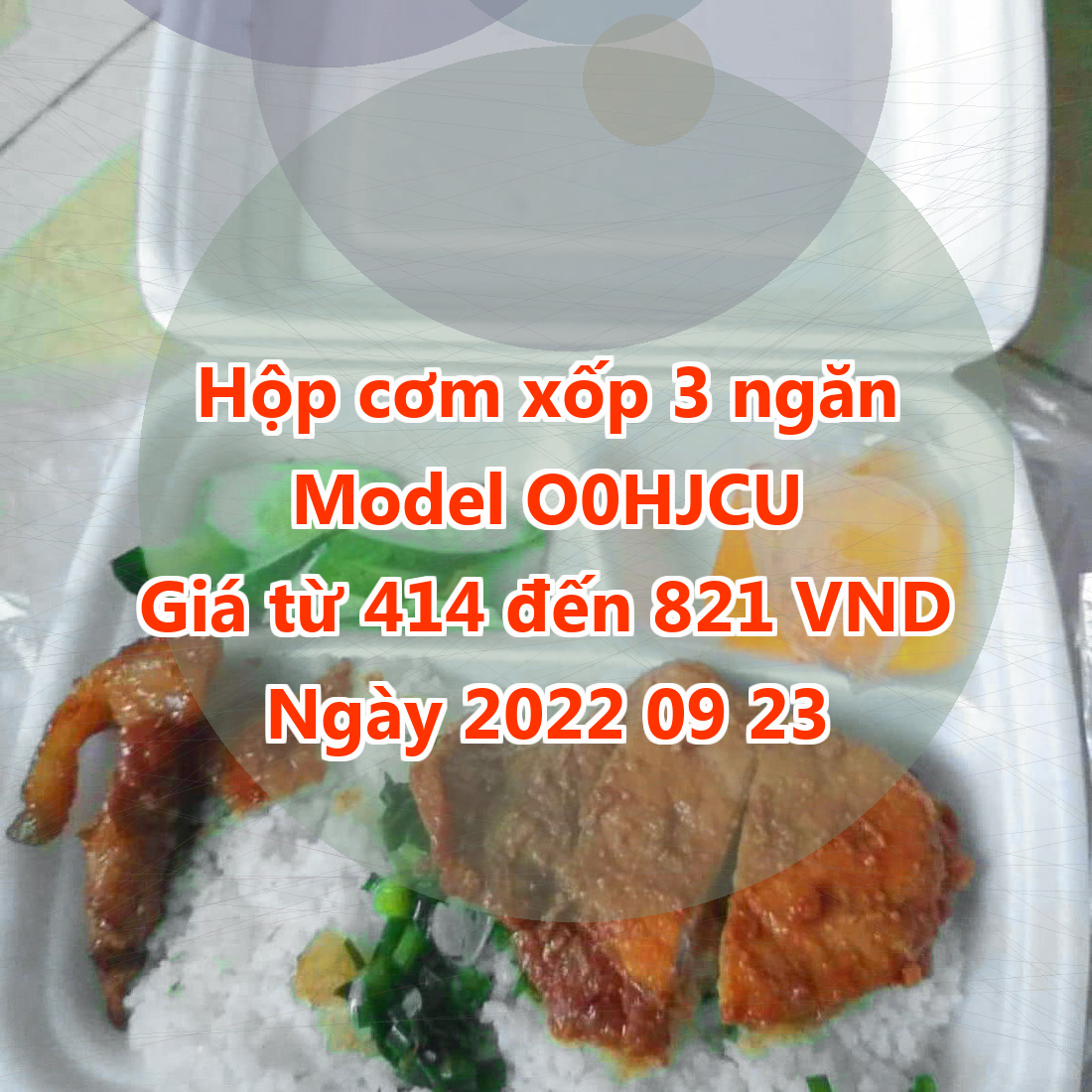 Hộp cơm xốp 3 ngăn - Model O0HJCU